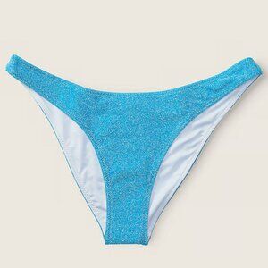 NWT Victoria’s Secret PINK Blue Shimmer Brazilian Bikini Bottom